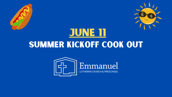 Join us as we kick off the summer with a cookout! WE will have a DJ, Moonbounce, and games! Burgers and hotdogs are provided. Please bring a side or dessert to share!
